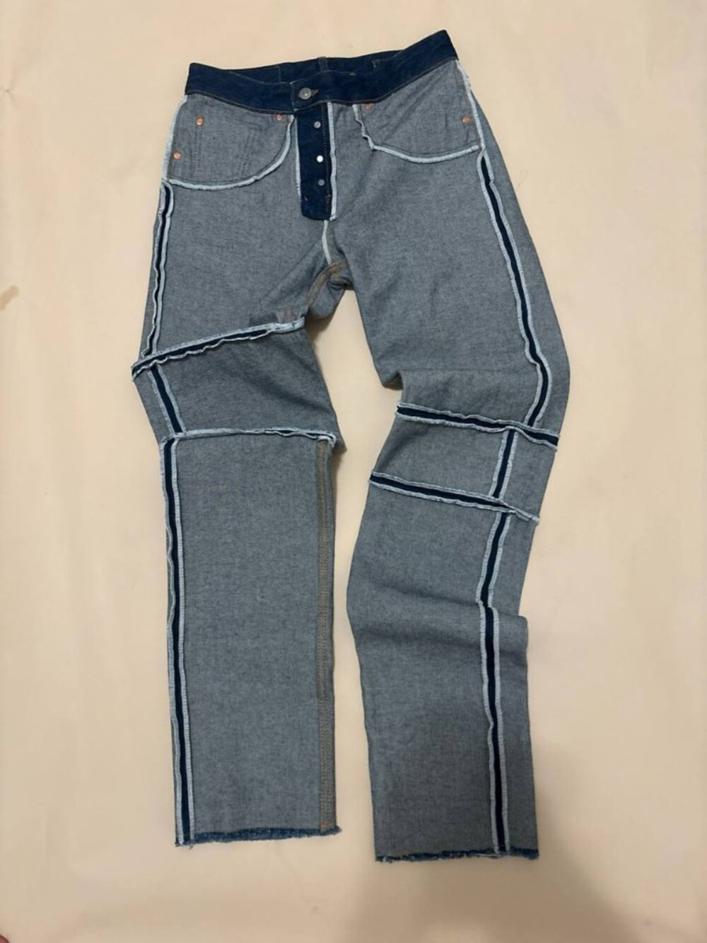 MM6 Maison Margiela Inside-Out Jeans Women's XS Indigo Deadstock